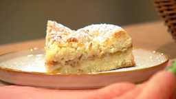 Zuckerreduzierter Vanillekipferl-Birnenkuchen