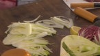 In Streifen geschnittener Fenchel