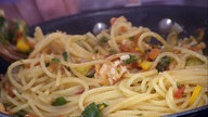 Spaghetti mit Garnelen