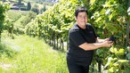 Stefanie Huber in den Weinbergen. 