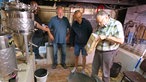 Frank Buchholz mit den Braueren  der Stadtbrauerei Bonifatius 754 in Dokkum