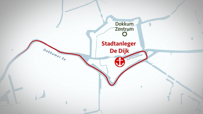 Karte der Anlegestelle in Dokkum