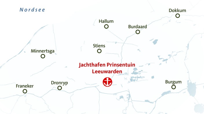 Grafik: Umgebung von Leeuwarden