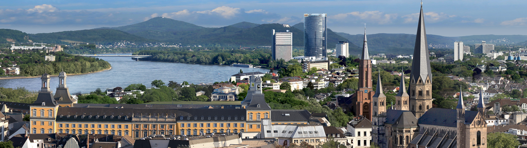 Blick auf Bonn und den Rhein
