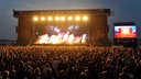 Kreator mit Flammenfontänen auf der Hauptbühne beim With Full Force