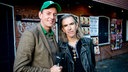 Justin Sullivan, Lead Sänger von New Model Army, mit Rockpalast-Moderator Manuel Unger.