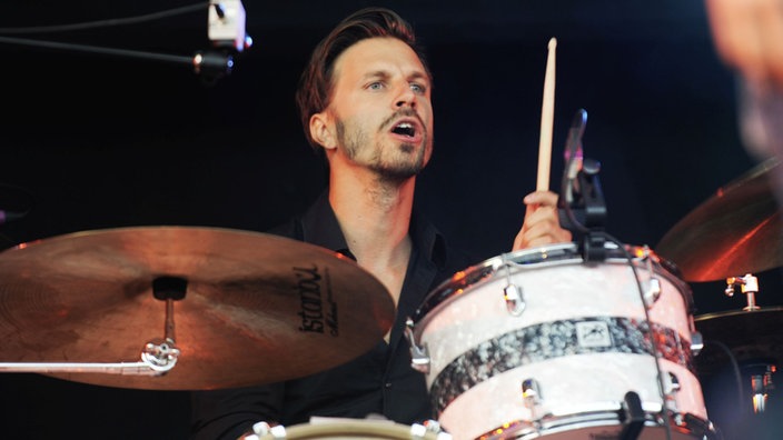 Der Schlagzeuger der Band
