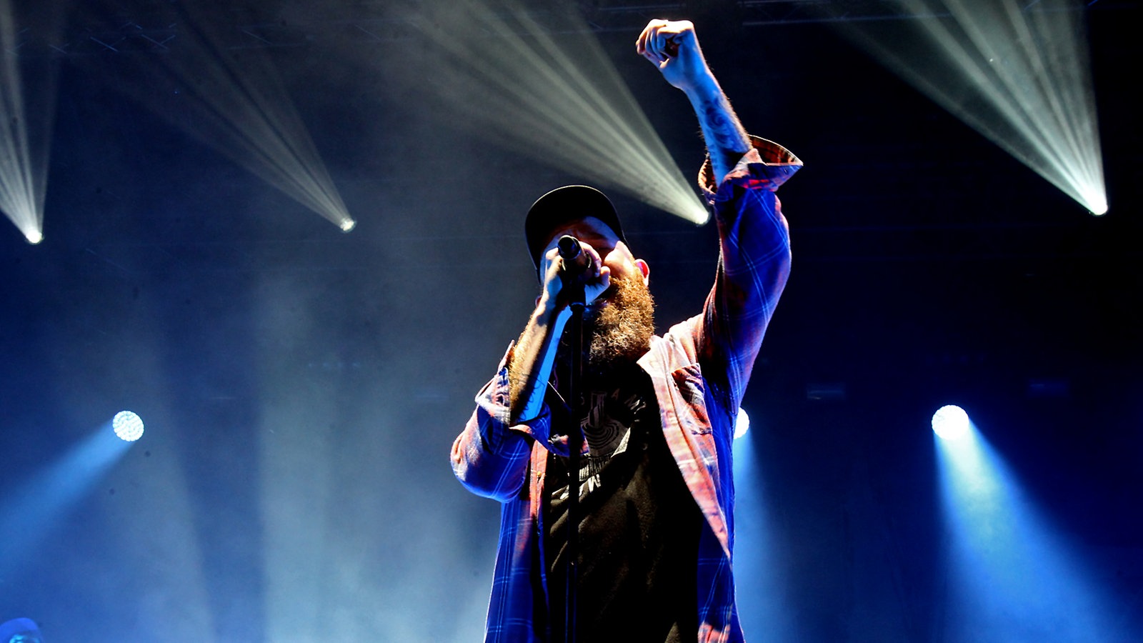 In Flames während eines Auftrittes im Rahmen des "XXIV. With Full Force Festival 2017" vom 22.06. - 24.06.2017 in Ferropolis, Gräfenhainichen.