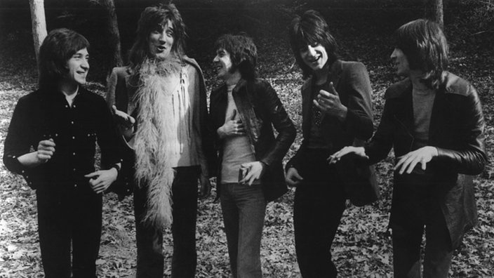 Faces - v.l.n.r.: Kenny Jones, Rod Stewart, Ronny Lane, Ron Wood, Ian McLagan