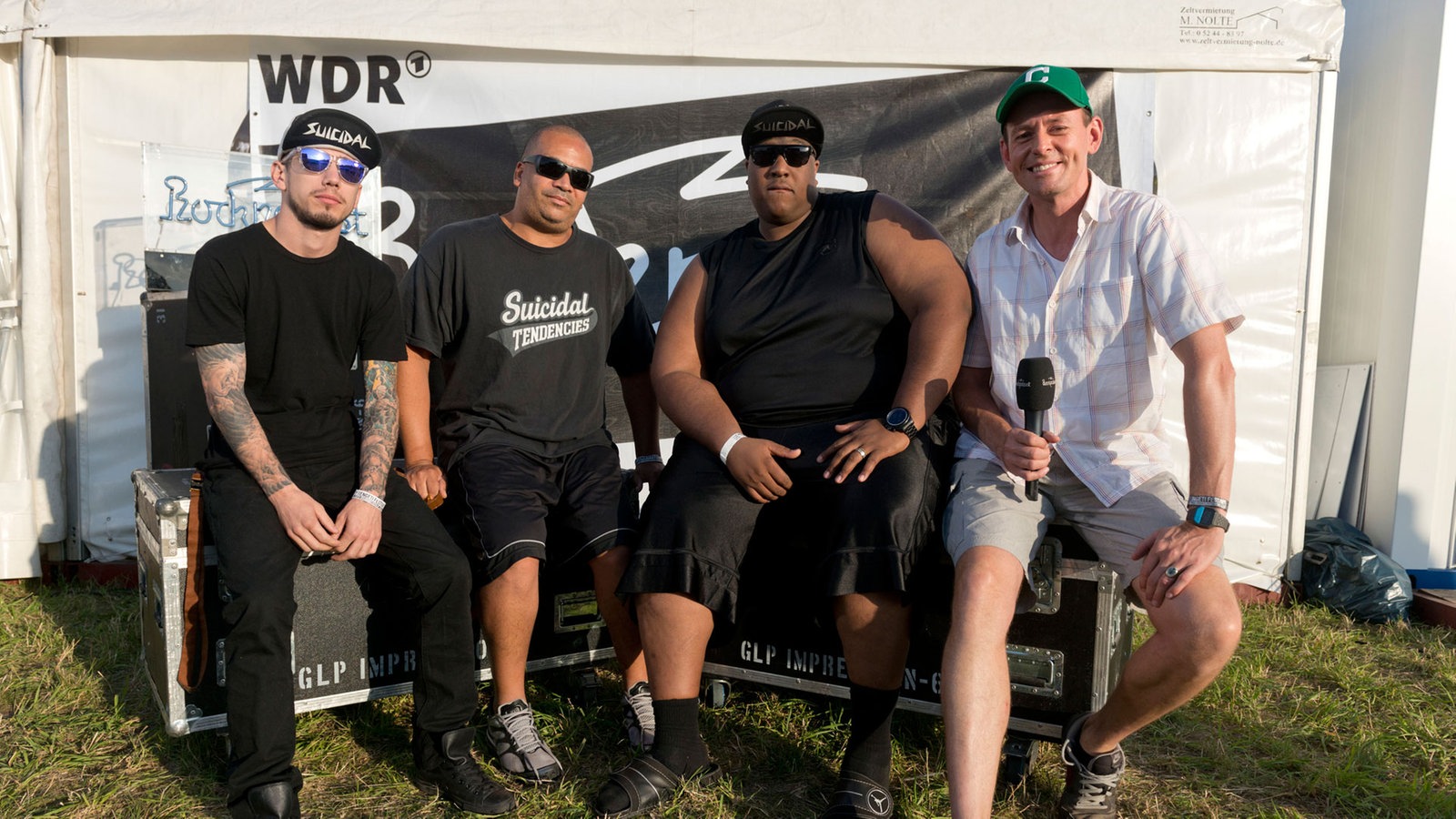 Die vier Musiker beim Interview