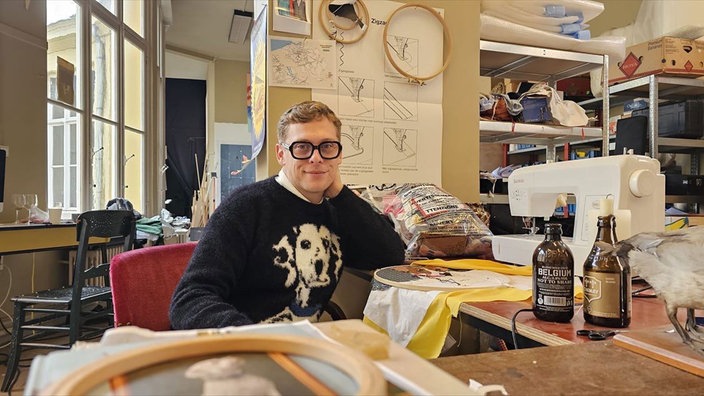 Thomas Renwart in seinem Atelier