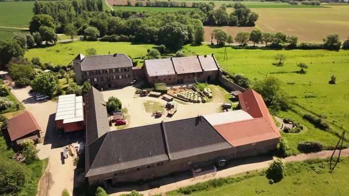 Drohnenbild von Haus Bürgel