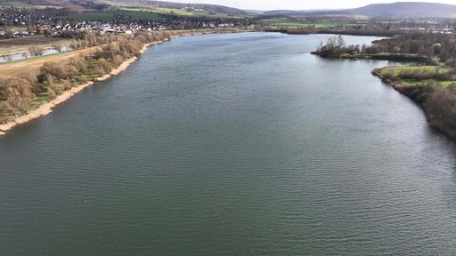 Der Godelheimer See in Höxter von oben