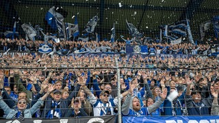 Arminia Bielefeld-Fans jubeln