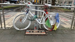 "Geisterrad" an der Unfallstelle 