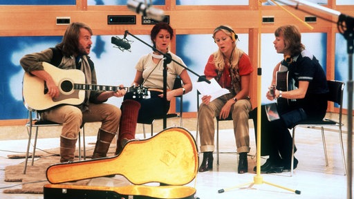 Popgruppe ABBA bei Plattenaufnahmen 1978