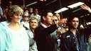 Bob Geldof, Prince Charles und Lady Diana beim Live-Aid-Konzert 1985