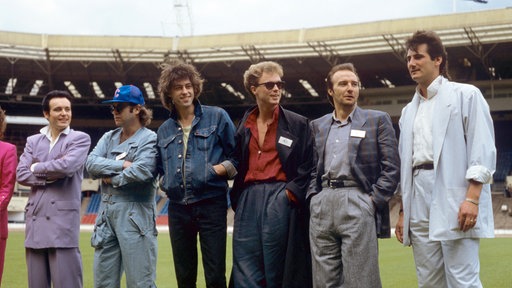 Bob Geldof und die Band Aid 1985