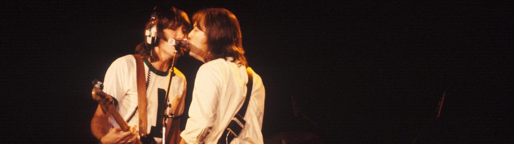 Pink Floyd-Musiker Roger Waters (l.), David Gilmour (Mitte) und John Wilson (r.)