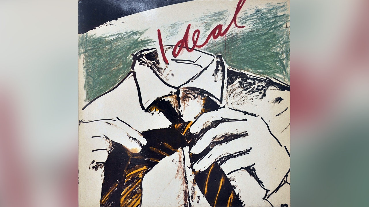 Comichaftes Cover des Albums "Ideal": Ein kopfloser Mensch bindet sich eine Krawatte