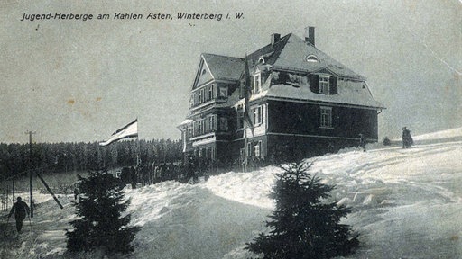 Alte Postkarte der Jugendherberge Winterberg