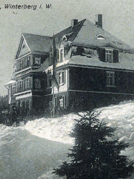 Alte Postkarte der Jugendherberge Winterberg