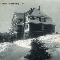Alte Postkarte der Jugendherberge Winterberg