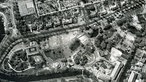 Schwarzweiß-Luftaufnahme des Zoos Münster am alten Standort