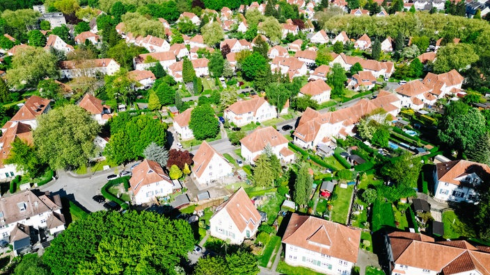 Luftaufnahme der Zechensiedlung Teutoburgia