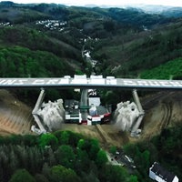 Luftaufnahme vom Einsturz der Rahmedetalbrücke