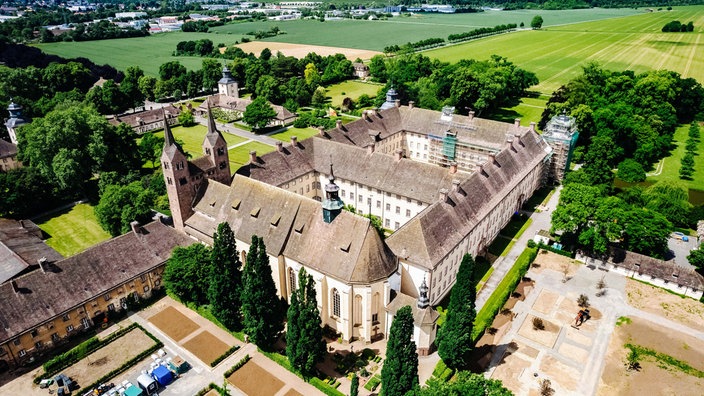 Kloster Corvey aus der Luft