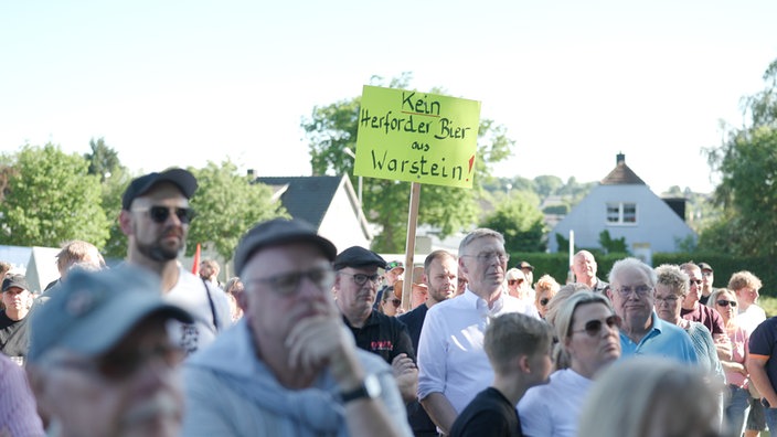 Die Mitarbeiter der Brauerei Protestieren
