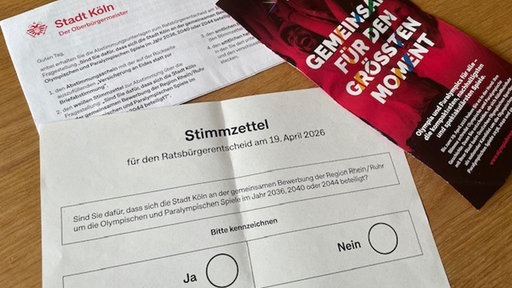 Unterlagen zum Kölner Ratsbürgerentscheid über die Olympia-Bewerbung
