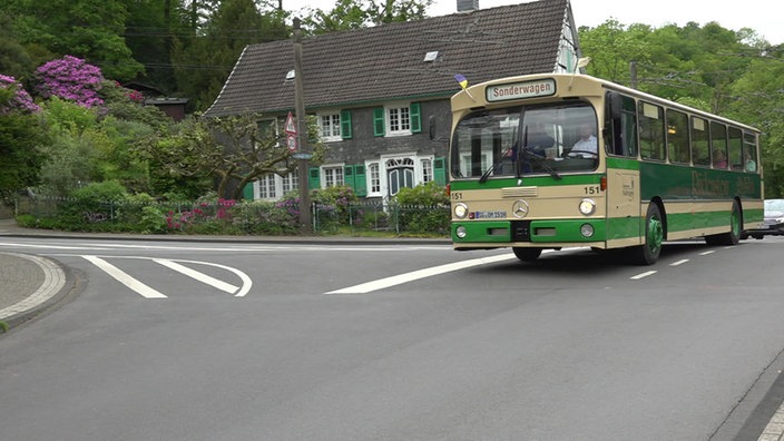 Ein Bus des Solinger O-Bus-Museums