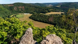 Blick ins Rurtal vom Eugenienstein im Kreis Düren in der Eifel