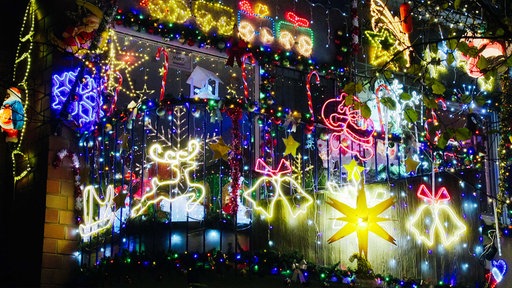 Allein auf dem Balkon von Leon Scheepers leuchten 35.000 Lichter.