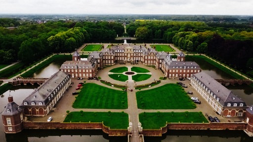 Schloss Nordkirchen samt Gärten aus der Luft