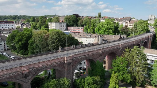 Die Nordbahntrasse in Wuppertal von oben