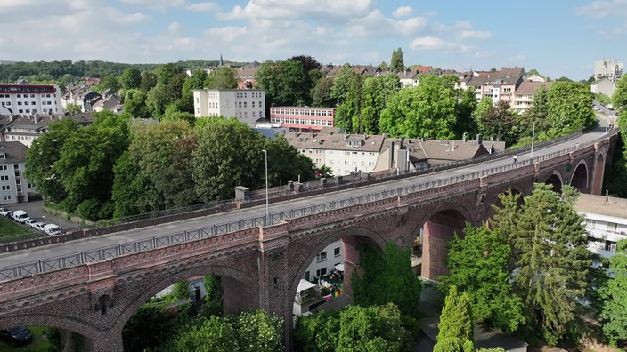 Die Nordbahntrasse in Wuppertal von oben