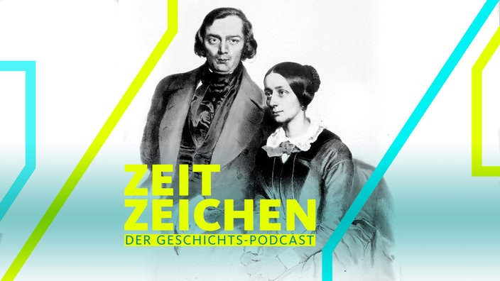 Die Lithographie von Eduard Kaiser (1820-1895) <Maler, Deutschland> zeigt Robert Schumann (1810-1856) <Komponist, Deutschland> und seine Frau Clara Schumann (1819-1896) <Pianistin, Deutschland