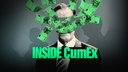 Ein Banker aus dessen Kopf Geldscheine fliegen, darüber der Podcast-Titel "Inside CumEx". 