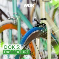 Das Beitragsbild des Dok 5 "Auf Touren? Wirtschaftsfaktor Fahrrad" zeigt Fahrräder mit bunten Reifen, die nebeneinander aufgereiht in einem Fahrradgeschäft stehen.
