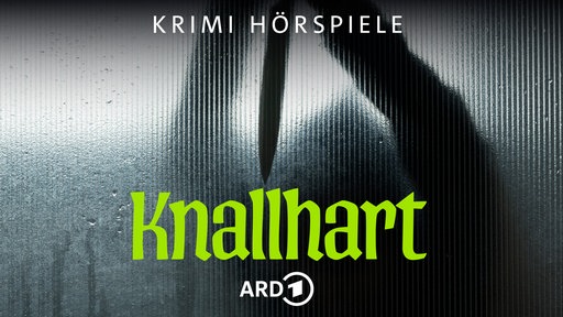 Eine Mordszene hinter einer Tür, darüber der Schriftzug "Knallhart".