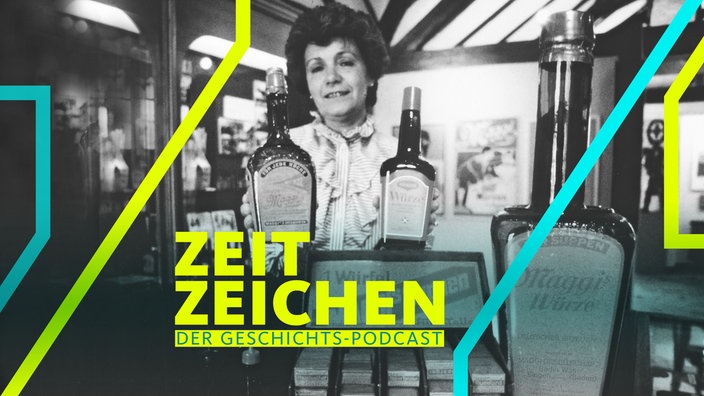 Die ersten Maggi-Flaschen im Maggi-Museum, deren Form sich bis heute nicht verändert hat