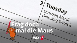 Kalenderblatt mit "Dienstag" 