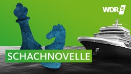 Silhouette von Schachfiguren vor dem Bild eines Passagierdampfschiffs