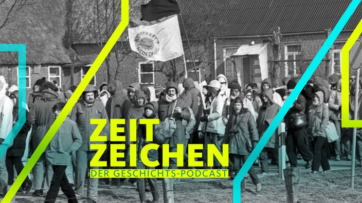 Anti-Atom-Demonstranten in Brokdorf (Aufnahme von 1981)