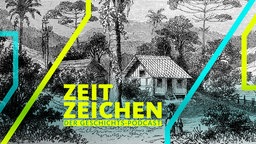Landschaft in der deutschen Kolonie Blumenau am Itajahn-Fluss in Brasilien (Darstellung von 1888)