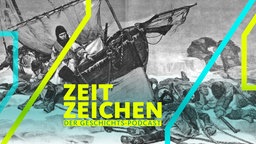 Darstellung Ende der Franklin-Expedition zur Entdeckung der Nordwestpassage (Stahlstich nach Gemälde von W. Thomas Smith)