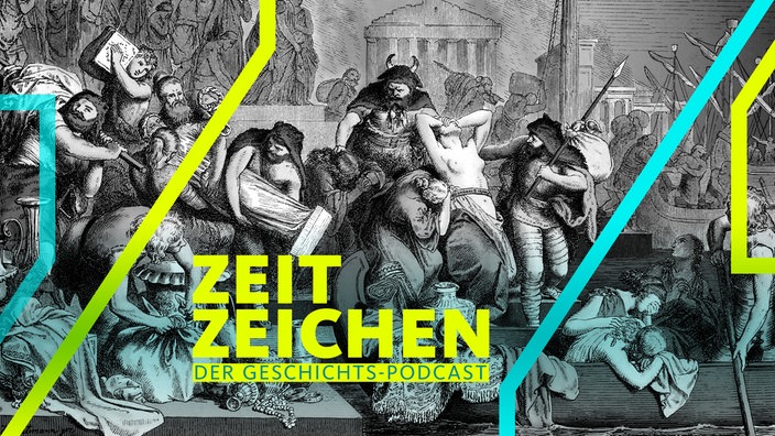 Die Vandalen erobern und plündern Rom (Zeichnung)